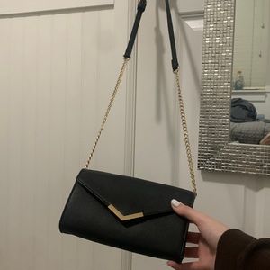 black and gold purse